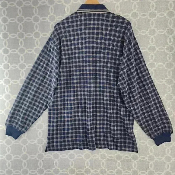 Fairway checkered Long sleeve Polo Men's L - Picture 2 of 9